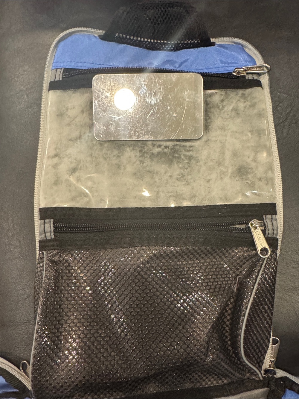 L.L. Bean Blue Hanging Toiletry Bag With Multiple Compartments - Picture 6 of 14